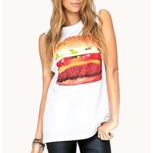 Forever 21 Burger Muscle Tee